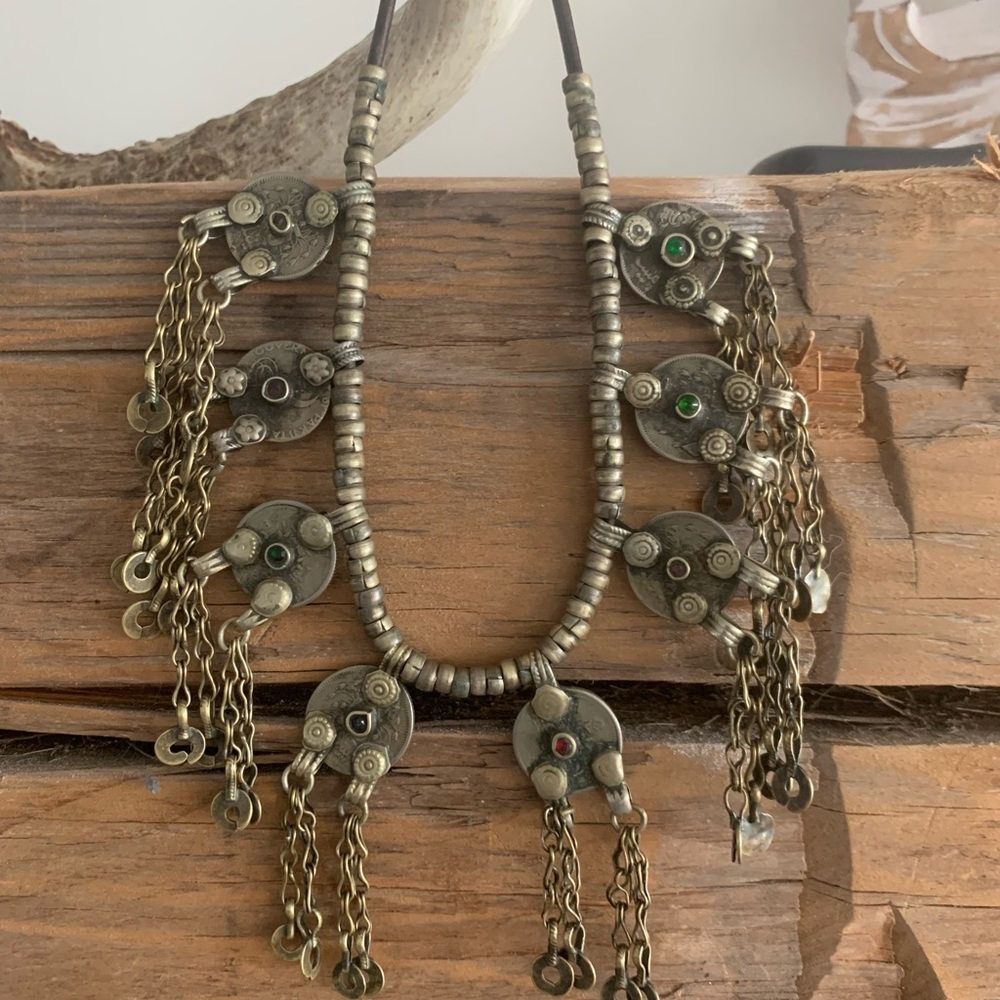 Boho style vintage necklace